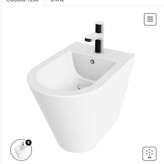 Bidet a terra della collezione Forma 54x37cm