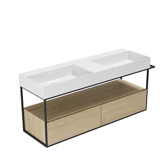 Mobile Sospeso in Metallo con Cassettoni 150 CM