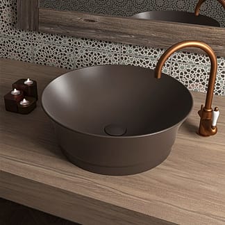 Lavabo appoggio KEIRA cm 42 tondo CACAO