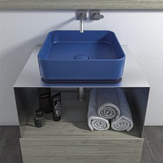 Lavandino quadrato bagno Lavabo quadrato da appoggio ESSENZA