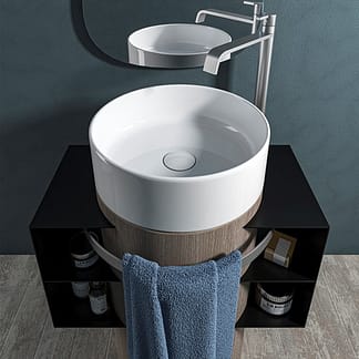 Lavabo tondo da appoggio ESSENZA - diametro 40 cm