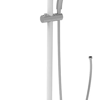 Maniglia inox a T con saliscendi doccia verticale posizionabile cm 121,5x53