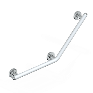 Maniglione di sicurezza per bagno disabili 45 gradi 3 attacchi cm 41,5x41,5