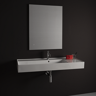 Lavabo XL appoggio o sospeso 121 Cm