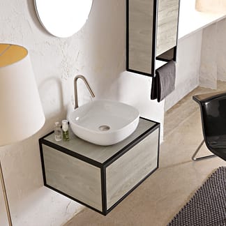 LAVABO DA APPOGGIO O SOSPESO SERIE GLAM cm 75x42