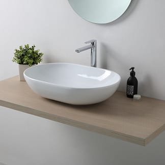 Lavabo appoggio in ceramica SONG