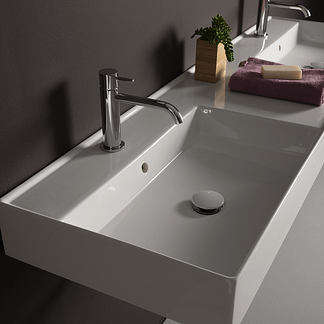 Lavabo d’appoggio XL 121 DOPPIA VASCA