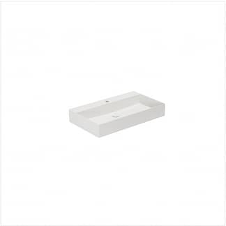 lavabo appoggio/sospeso 81x40 cm Elegance Squared monoforo