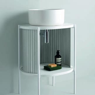 Mobile a terra 60 cm Cleer con serrandina semi-aperta