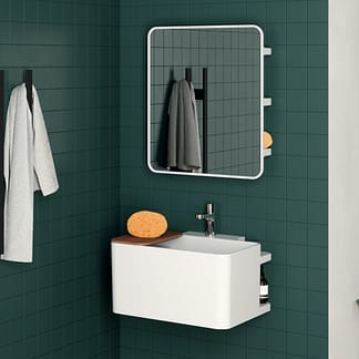 Lavabo senza foro sospeso Anfibio 60x50